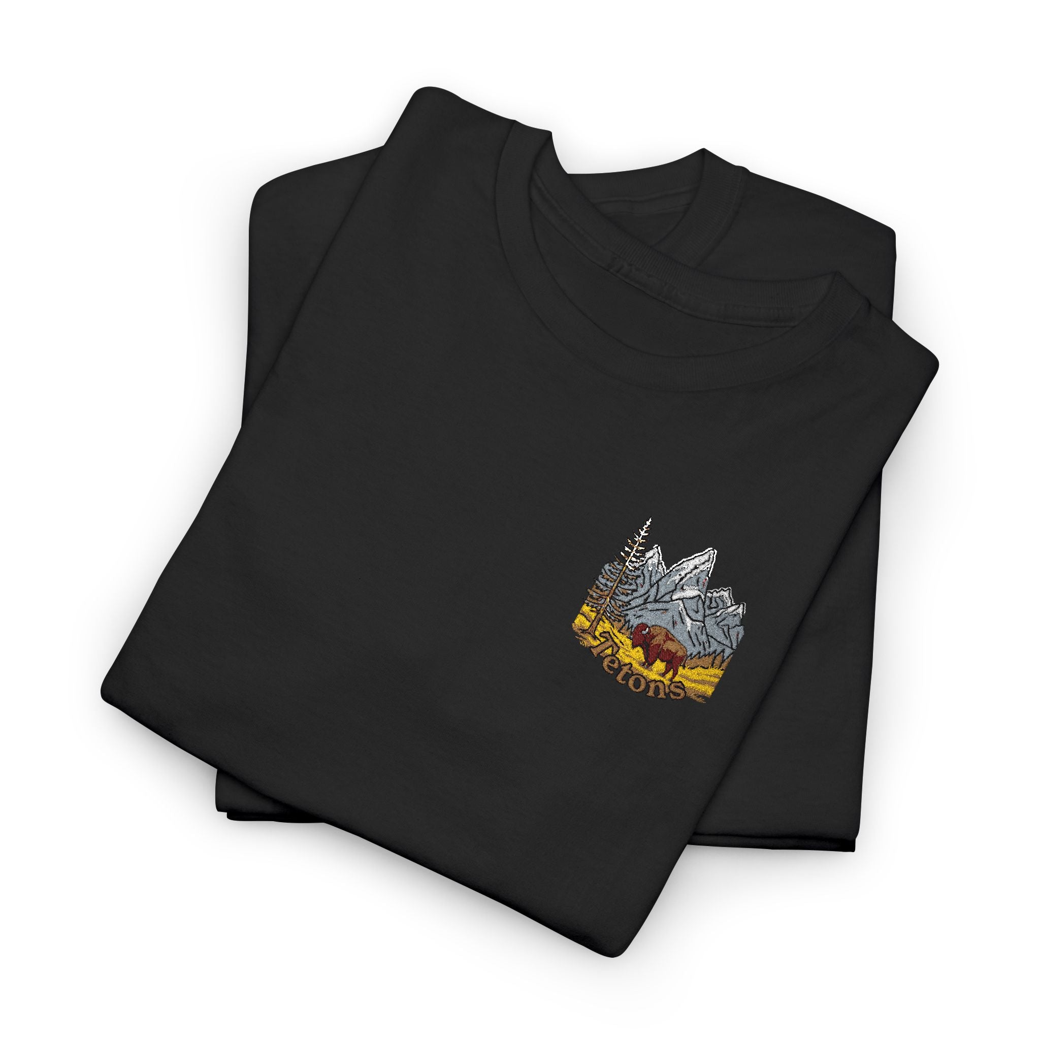 Grand Teton Tee — Bucking cowboy sleeve
