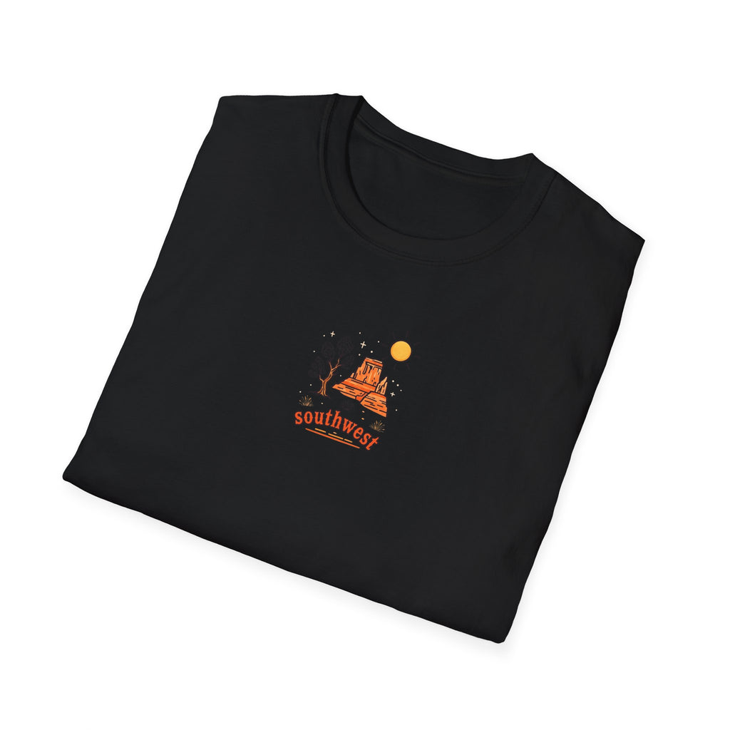 Desert Vista T-Shirt — Minimal Canyon Landscape Tee (Front 'southwest')
