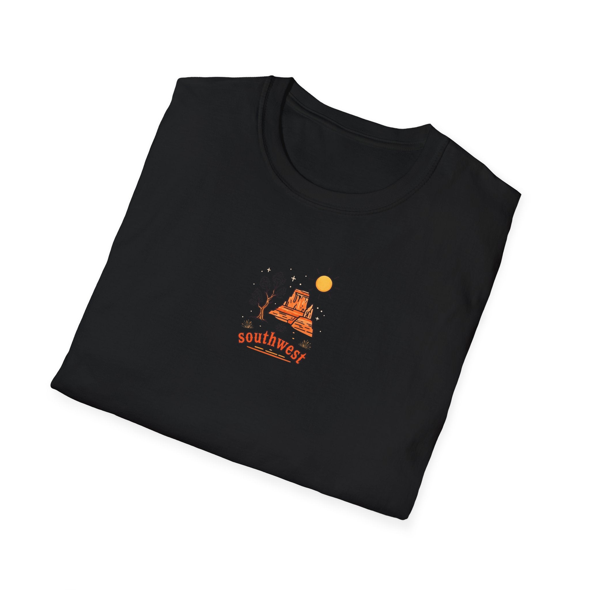 Desert Vista T-Shirt — Minimal Canyon Landscape Tee (Front 'southwest')