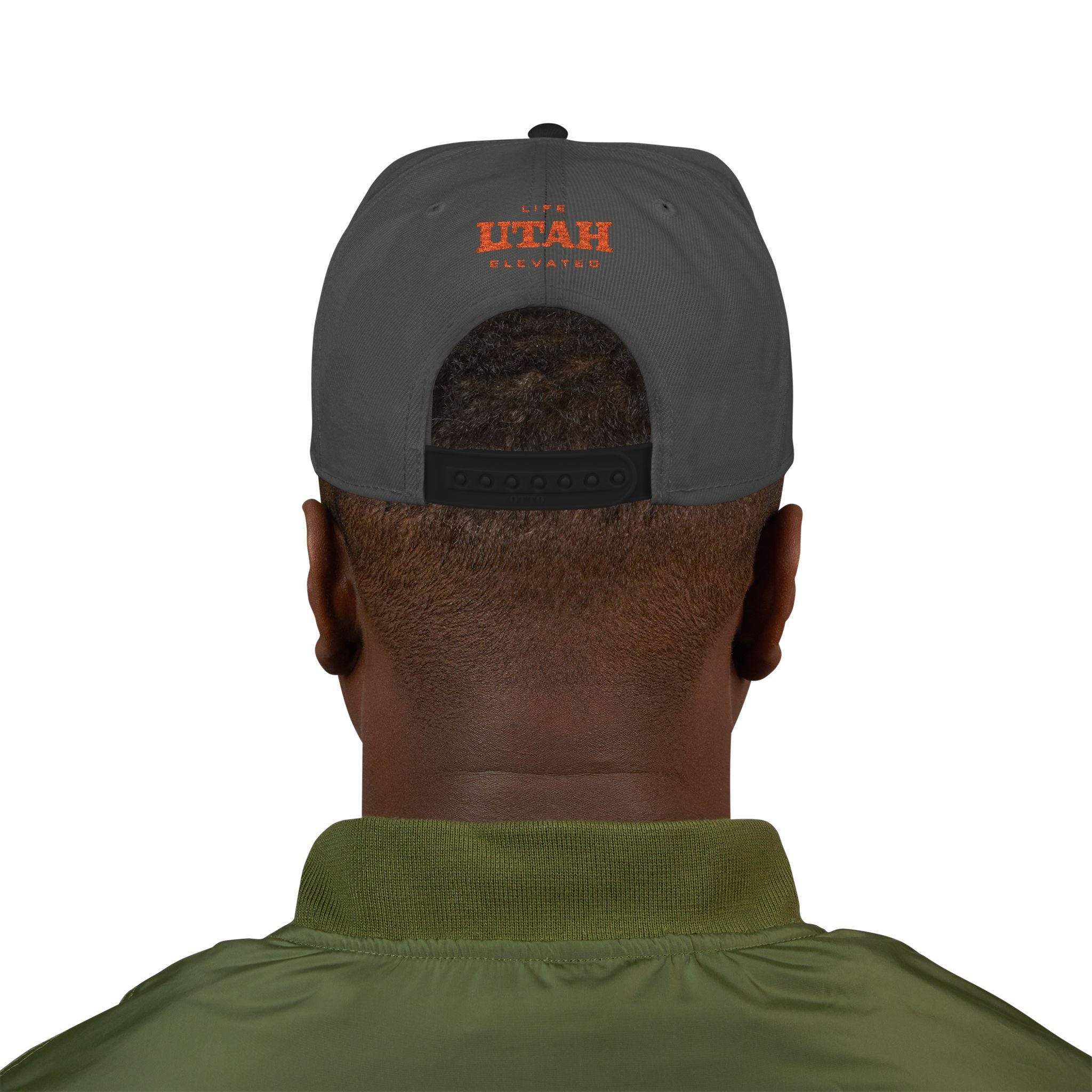 Snapback Hat — 'UTAH' Embroidered Vintage License Plate Cap