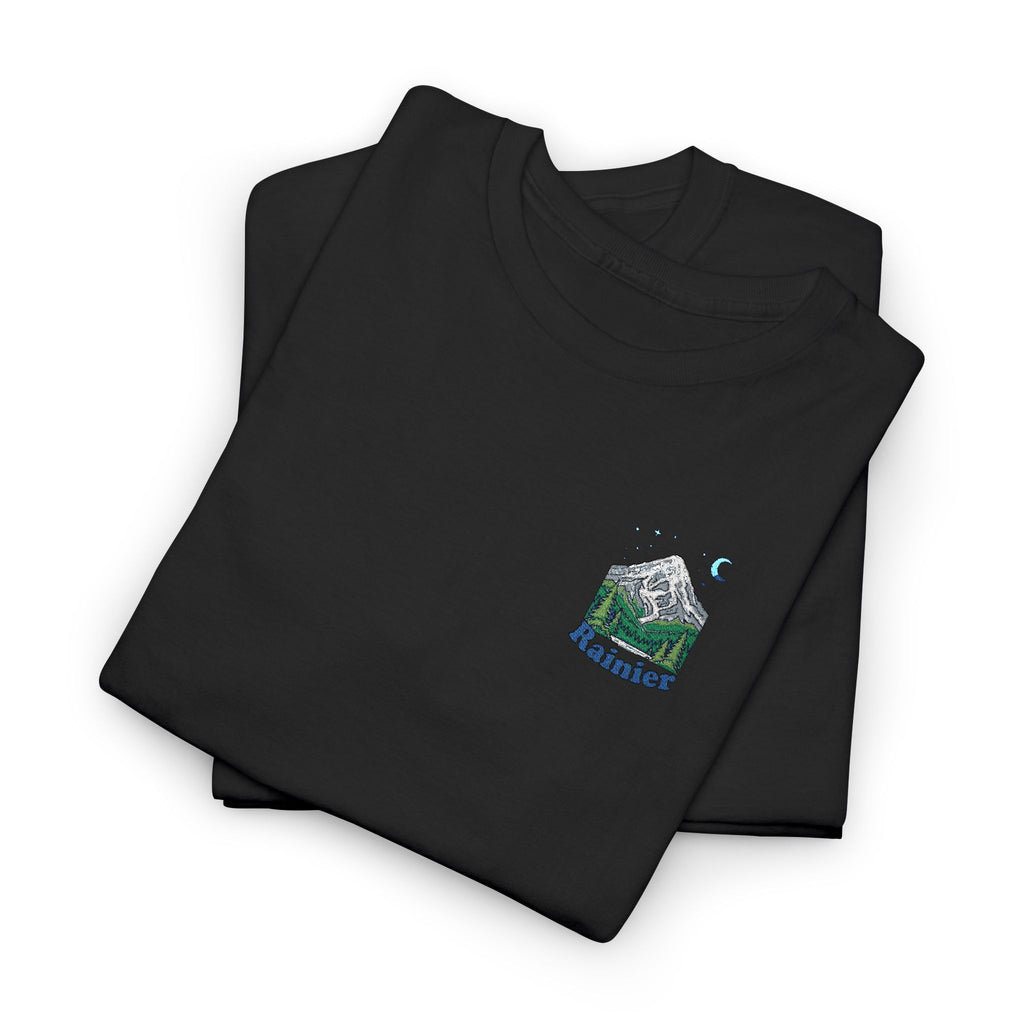 Mount Rainier T‑Shirt --Sasquatch detail Right Sleeve